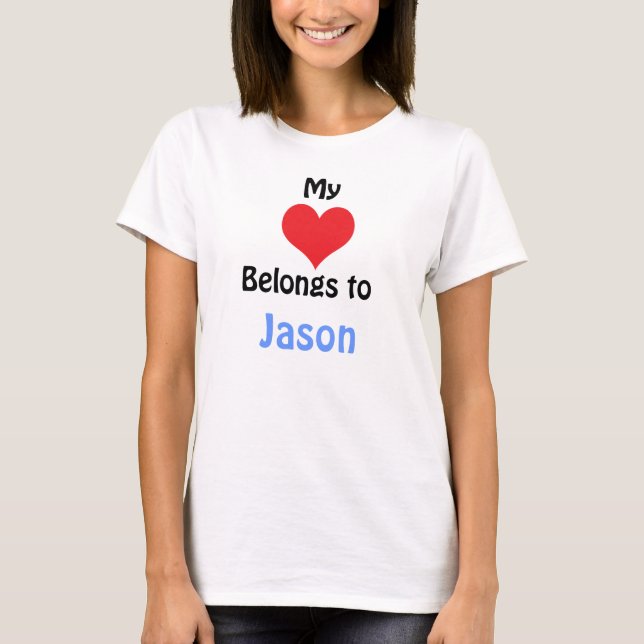 Camiseta Meu Coração Pertence a Jason (Frente)