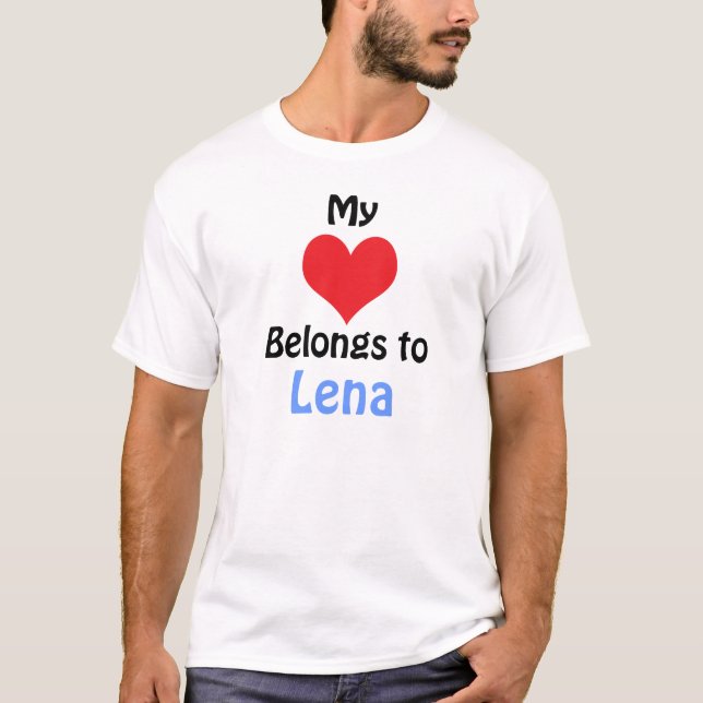 Camiseta Meu Coração Pertence à Lena (Frente)