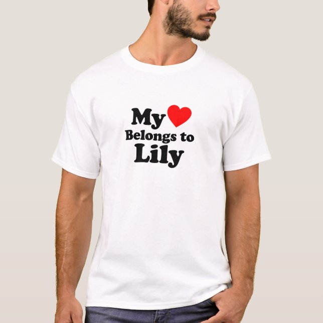 Camiseta Meu Coração Pertence à Lily (Frente)
