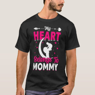 Camiseta Meu Coração Pertence À Mamãe Mãe Mamãe Mãe Mãe