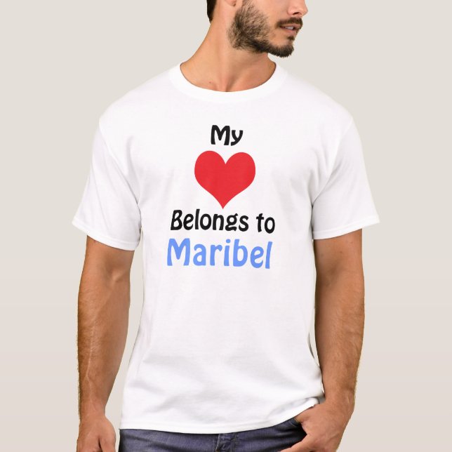 Camiseta Meu coração pertence a Maribel (Frente)
