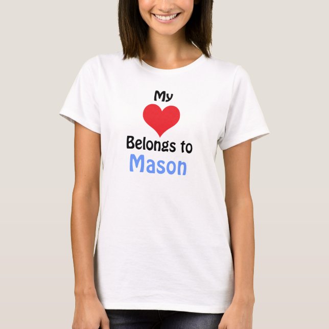 Camiseta Meu Coração Pertence a Mason (Frente)
