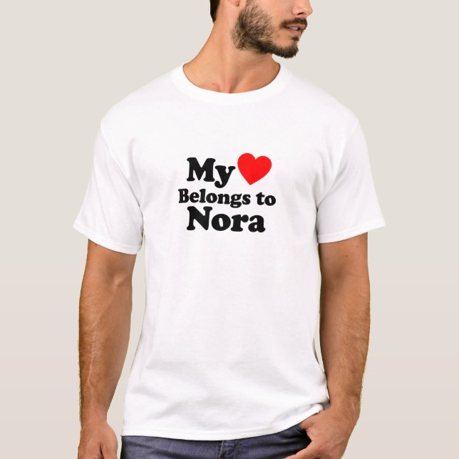 Camiseta Meu Coração Pertence a Nora (Frente)