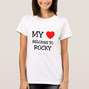 Camiseta Meu coração pertence a rochoso
