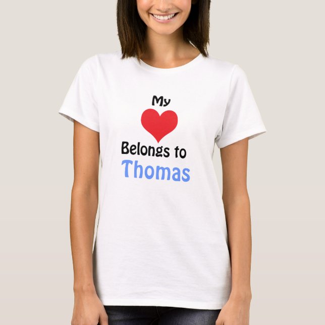 Camiseta Meu Coração Pertence a Thomas (Frente)