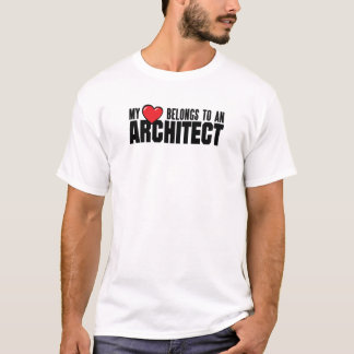 Camiseta Meu coração pertence a um arquiteto