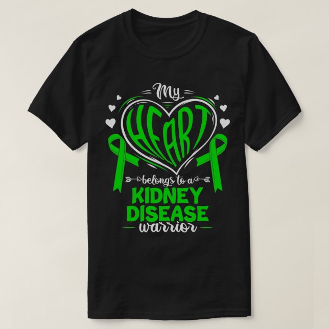 Camiseta Meu Coração Pertence A Um Criança Guerreiro De Doe (Frente do Design)