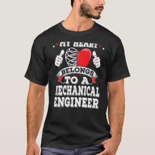Camiseta Meu Coração Pertence A Um Engenheiro Mecânico Vale
