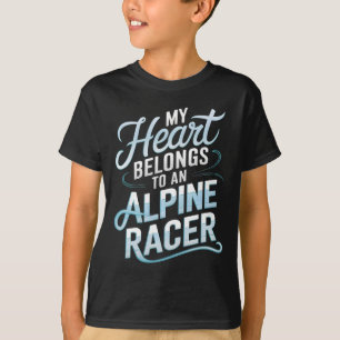 Camiseta Meu Coração Pertence A Um Esquiador Alpino Esqui A