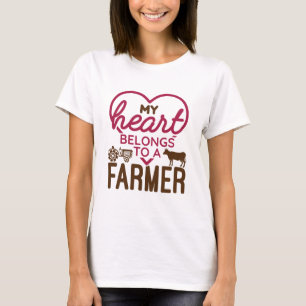 Camiseta Meu coração pertence a um fazendeiro