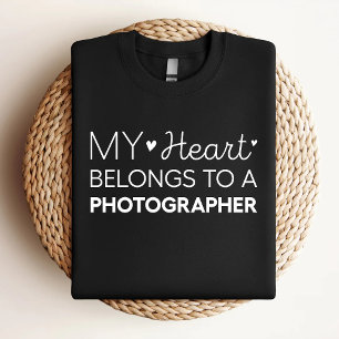 Camiseta Meu Coração Pertence A Um Fotógrafo Foto Bonito