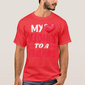 Camiseta Meu coração pertence a um jogador de netball