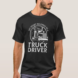 Camiseta Meu Coração Pertence A Um Motorista De Caminhão 18