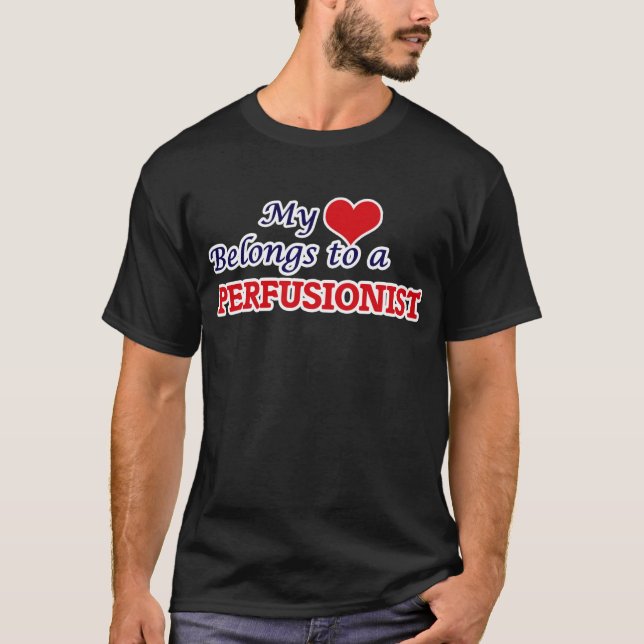 Camiseta Meu coração pertence a um Perfusionist (Frente)