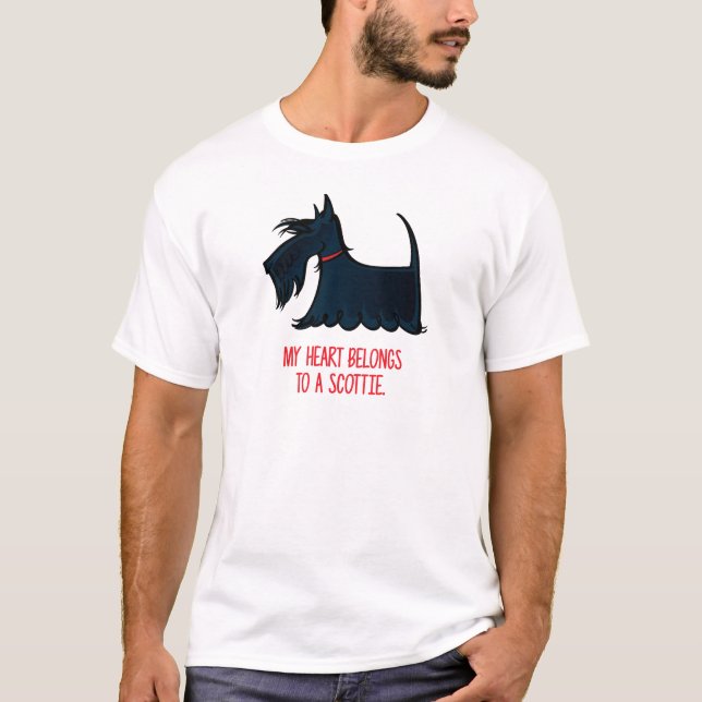 Camiseta Meu coração pertence a um Scottie. (Frente)
