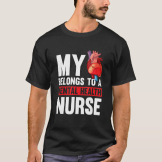 Camiseta Meu Coração Pertence A Uma Enfermeira Mental Psych