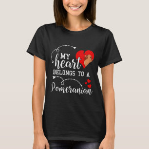 Camiseta Meu Coração Pertence A Uma Mãe Pomeraniana