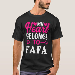 Camiseta Meu Coração Pertence Ao Dia de os namorados Fafa