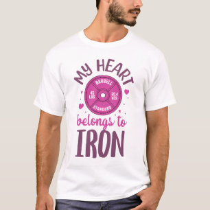 Camiseta Meu Coração Pertence ao Ginásio de Fitness Barra R