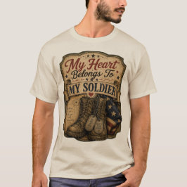 Camiseta Meu Coração Pertence Ao Meu Soldado