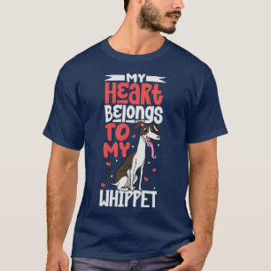 Camiseta Meu coração pertence ao meu Whippet