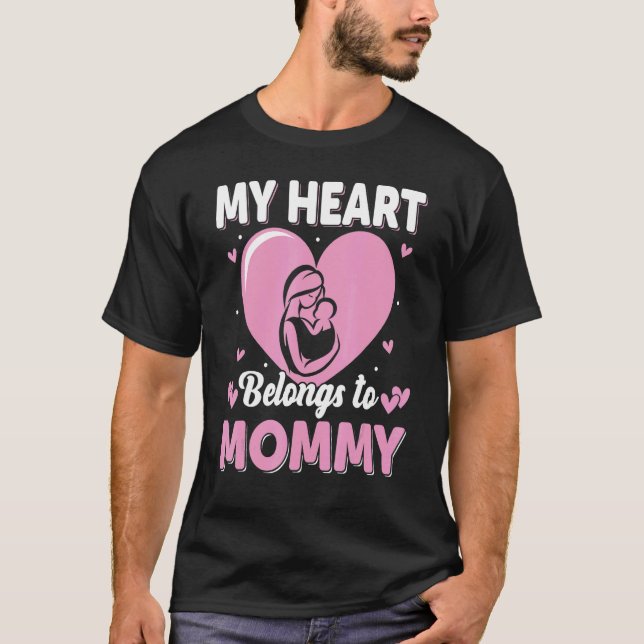 Camiseta Meu Coração Pertence às Mamães (Frente)