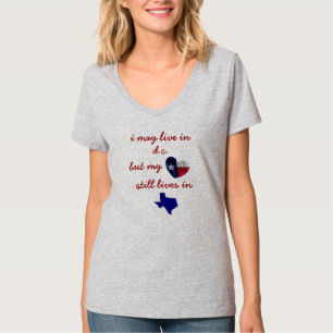 Camiseta Meu CORAÇÃO pertence em TEXAS, personaliza