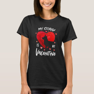 Camiseta Meu Corgi É Meu Coração De Valentim Corgi Cachorro