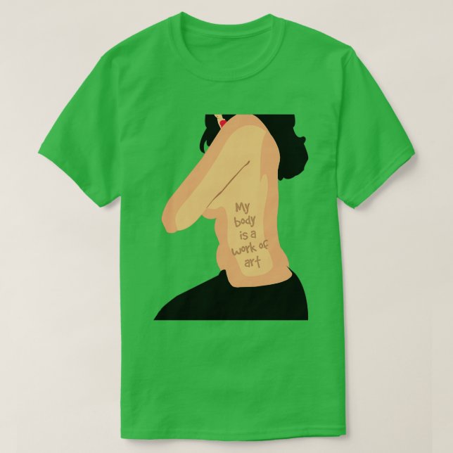 Camiseta Meu corpo é uma obra de arte (Frente do Design)