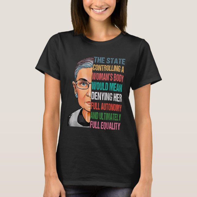 Camiseta Meu Corpo Minha Escolha Ruth Bader Ginsburg Pro Ch (Frente)