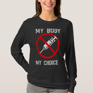 Camiseta Meu Corpo Minha Escolha Sem Vacinas Forçadas Anti
