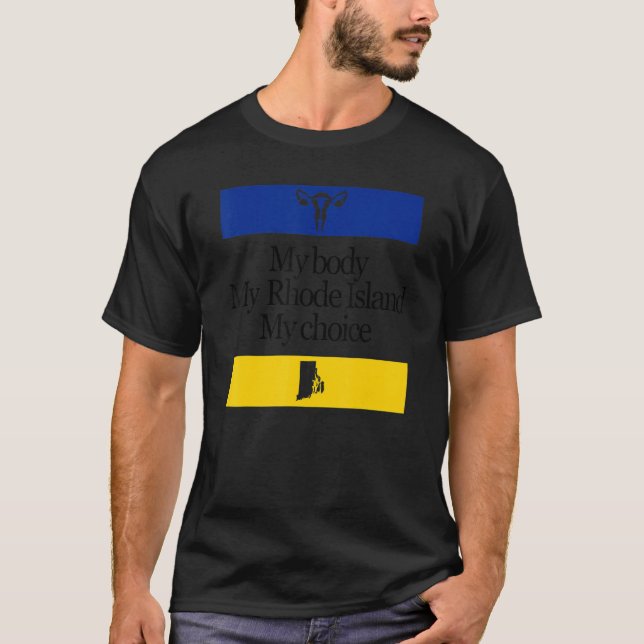 Camiseta Meu Corpo Minha Ilha Rhode Minha Escolha Mulher Pr (Frente)