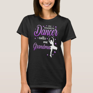 Camiseta Meu Dançarino Favorito Me Chama Avó Dança Vovó