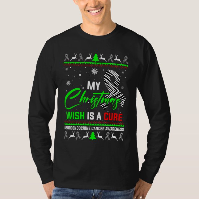 Camiseta Meu Desejo De Natal É Um Cancer Neuroendócrino Pur (Frente)