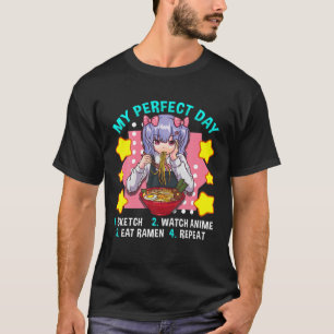 Camiseta Meu Desenho Perfeito Assista Anime Comer Ramen Rep