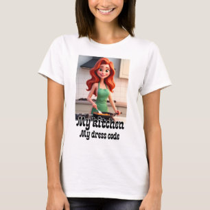 Camiseta Meu design adulto engraçado de cozinha