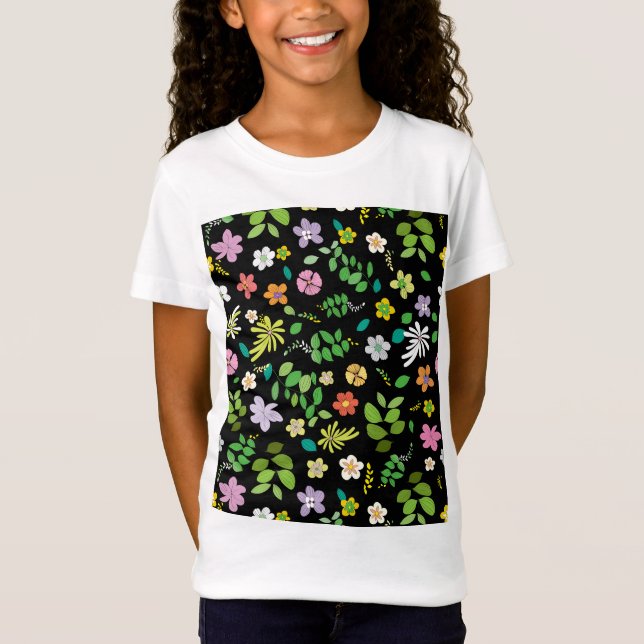 Camiseta Meu Design de Flor 5 (Frente)