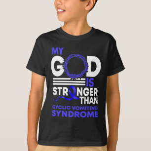 Camiseta Meu Deus é mais forte do que a síndrome de vômitos