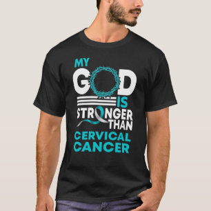 Camiseta Meu Deus É Mais Forte Que A Consciência Do Cancer 