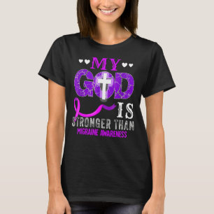 Camiseta Meu Deus É Mais Forte Que Enxaqueca Consciência Ro