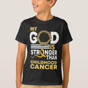 Camiseta Meu Deus É Mais Forte Que O Cancer De Infância Dou