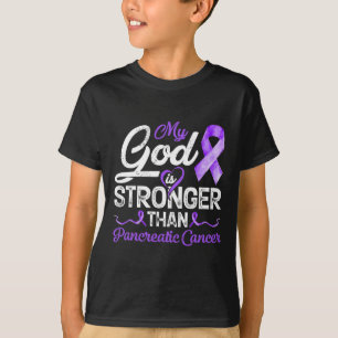 Camiseta Meu Deus É Mais Forte Que O Cancer Pancreático Da 