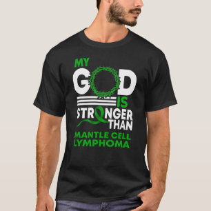 Camiseta Meu Deus é mais forte que o linfoma das células do