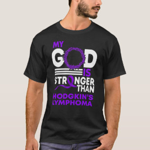 Camiseta Meu Deus é mais forte que o linfoma de Hodgkin