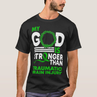 Camiseta Meu Deus Mais Forte Do Que Danos No Cérebro Traumá
