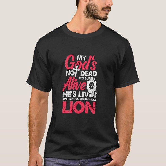 Camiseta Meu Deus não é Morto Ele certamente está vivo, Chr (Frente)