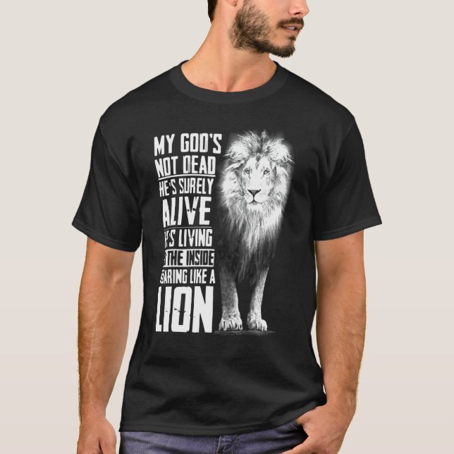 Camiseta Meu Deus não é Morto Ele está certamente vivo Jesu (Frente)