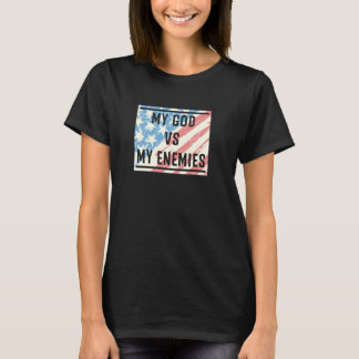 Camiseta Meu Deus Vs Meus Inimigos Correspondendo ao Grupo