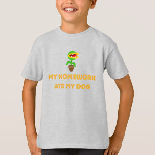 Camiseta Meu dever de casa comeu meu cachorro