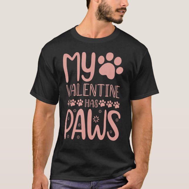 Camiseta Meu Dia de os namorados Tem Pata Gato Mamãe Kitty  (Frente)